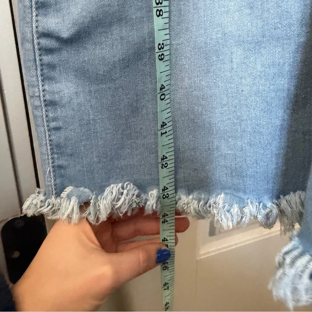 Swank A Posh Super High Waisted Slit Distressed Bell Bottoms - Picture 6 of 8